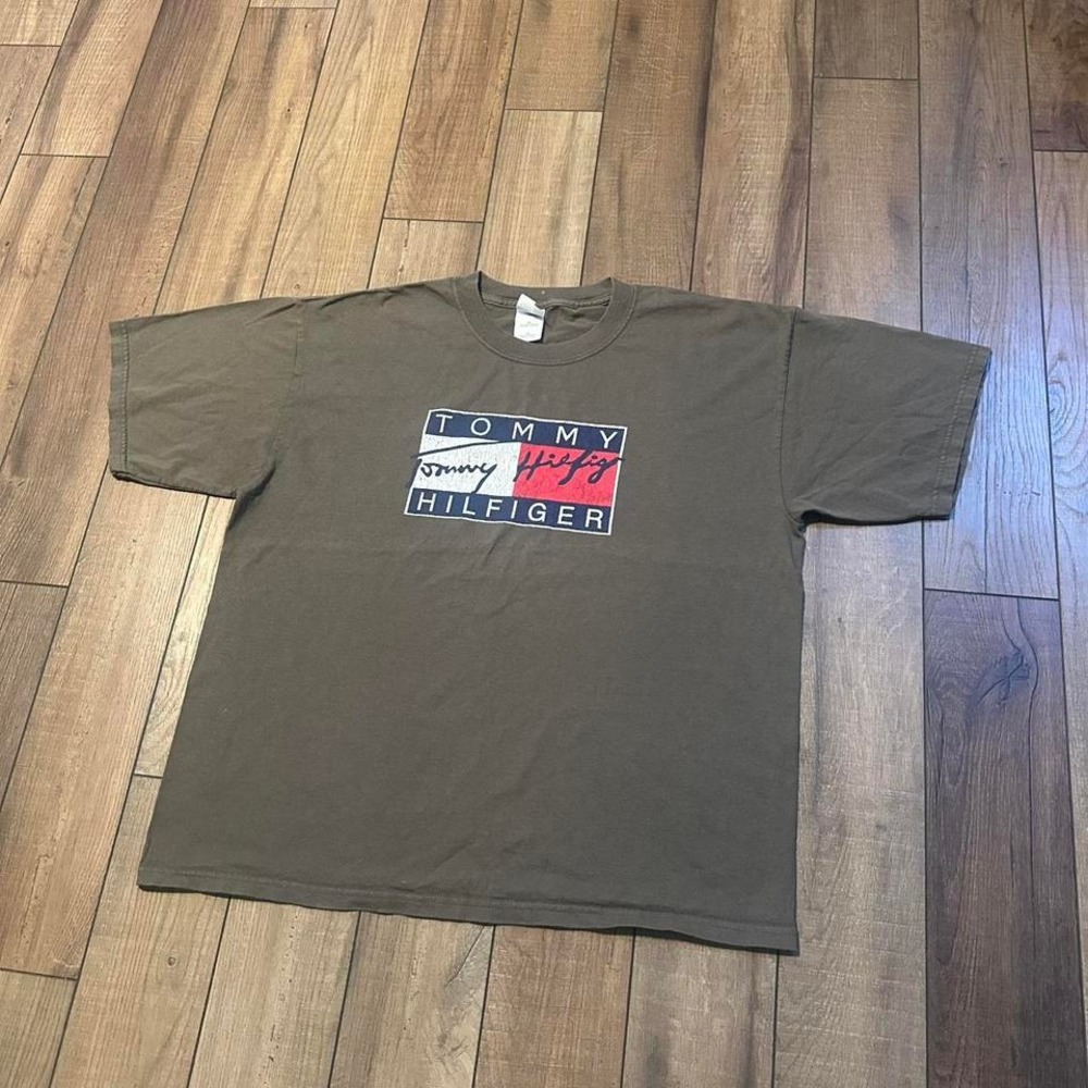 Vintage Tommy Hilfiger Box Logo Tee‎ Men's XL